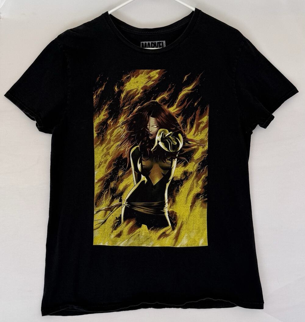 Marvel Jean Grey Phoenix Fire Graphic Tee Mens Large A204